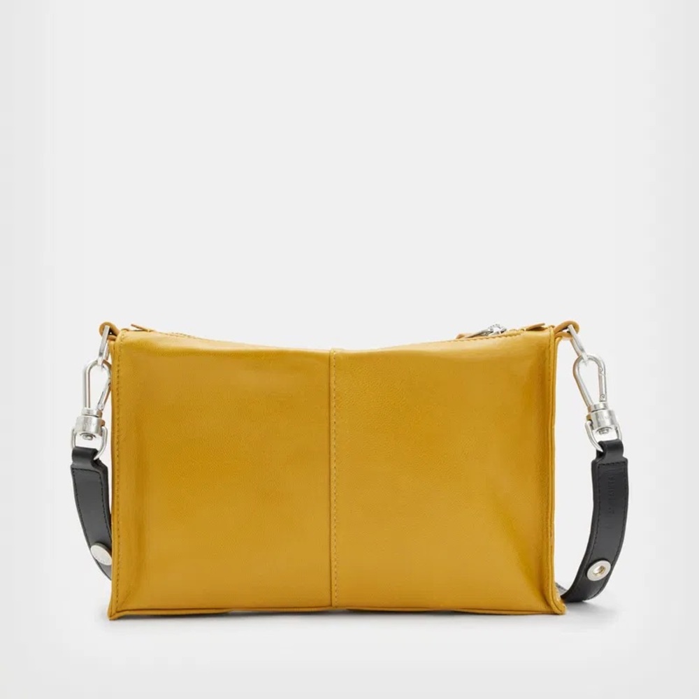 ALL SAINTS TAN & BROWN LEATHER EVE CROSSBODY BAG, NWT - Picture 2 of 6